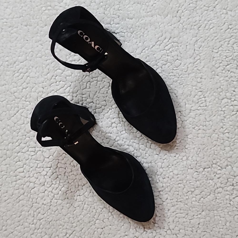 NIB COACH Platform Suede Block Heels Size 8.5M